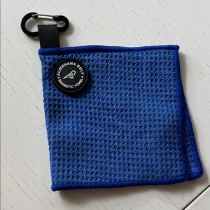 Blue Golf Towel with Carabiner